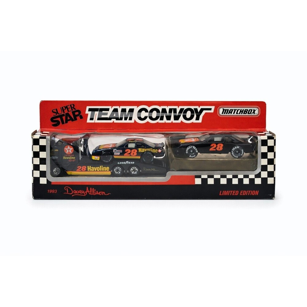 Matchbox Super‎ Star Team Convoy Davey Allison #28 Havoline NASCAR 1993 VG Box